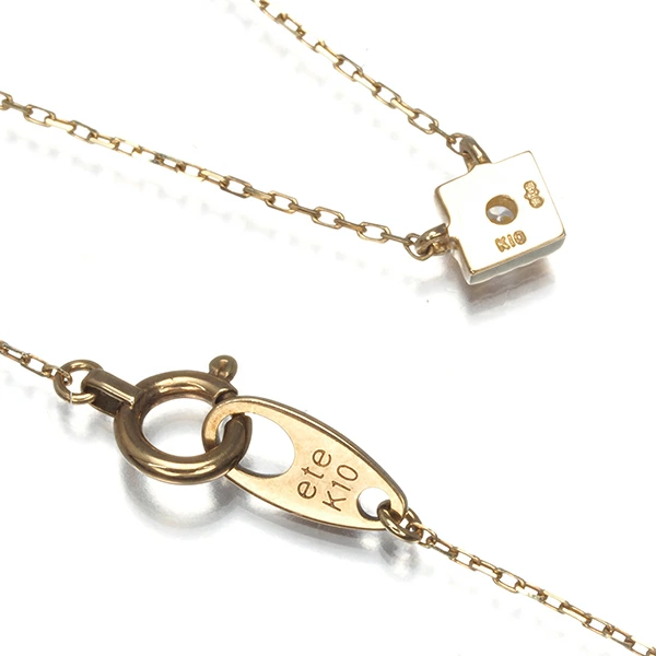 楽天ete 1粒ダイヤ風（ジルコニア）ネックレス
