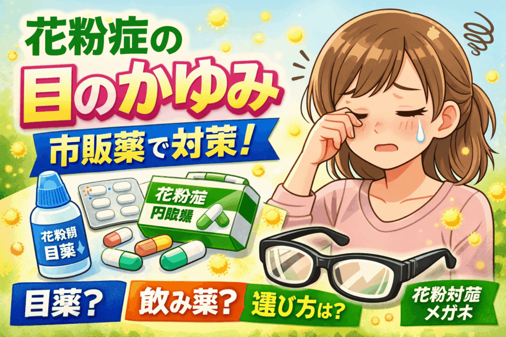 花粉症の目のかゆみに効く市販薬は?選び方とタイプ別おすすめを解説【2026】