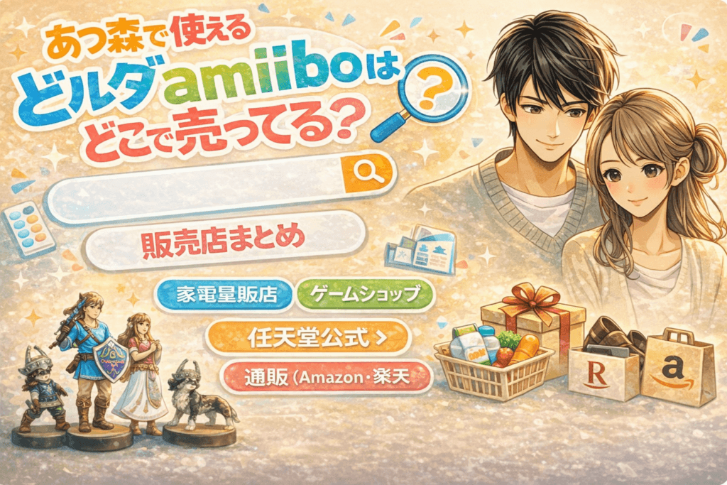 あつ森で使えるゼルダamiiboはどこで売ってる？販売店・Amazon楽天まとめ