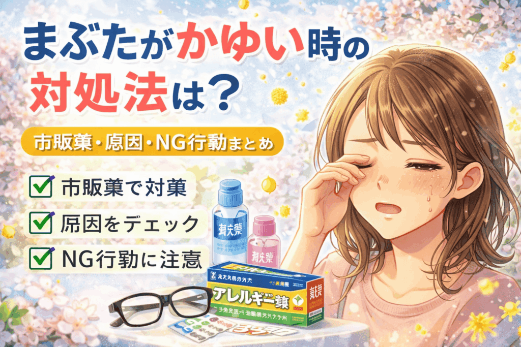 まぶたがかゆい時の対処法は？市販薬・原因・NG行動まとめ【2026】
