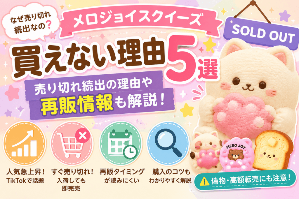 メロジョイスクイーズが買えない理由5選｜売り切れ続出の理由や再販情報も解説