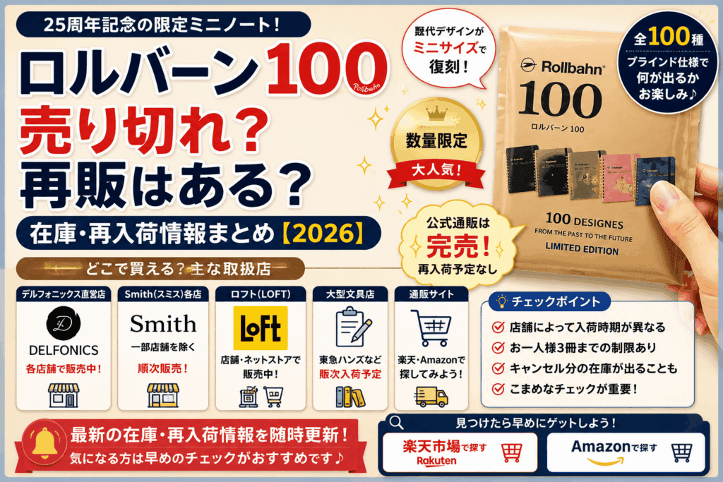 ロルバーン100は売り切れ？再販はある？在庫・再入荷情報まとめ【2026】