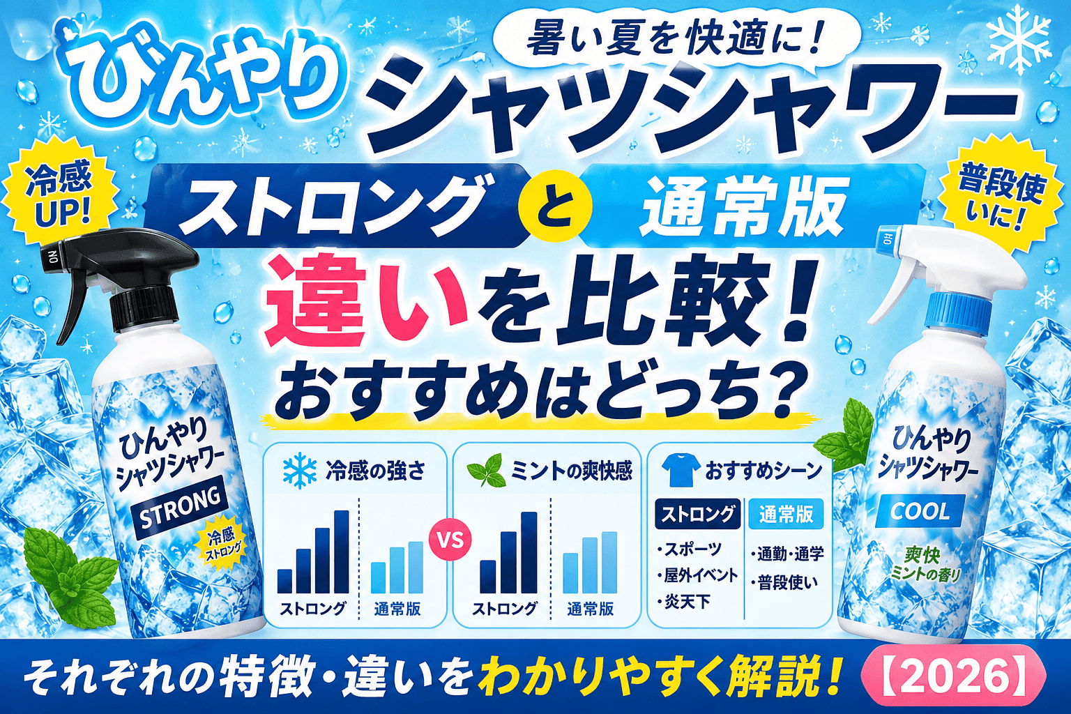 ひんやりシャツシャワーストロングと通常版の違いを比較！おすすめはどっち？【2026】
