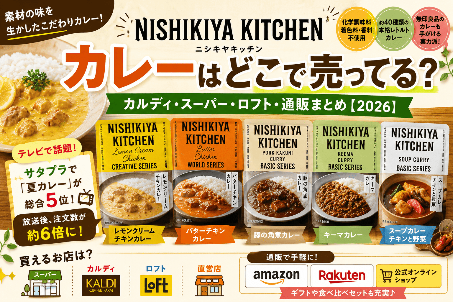 ニシキヤキッチンのカレーはどこで売ってる?カルディ・スーパー・ロフト・通販まとめ【2026】