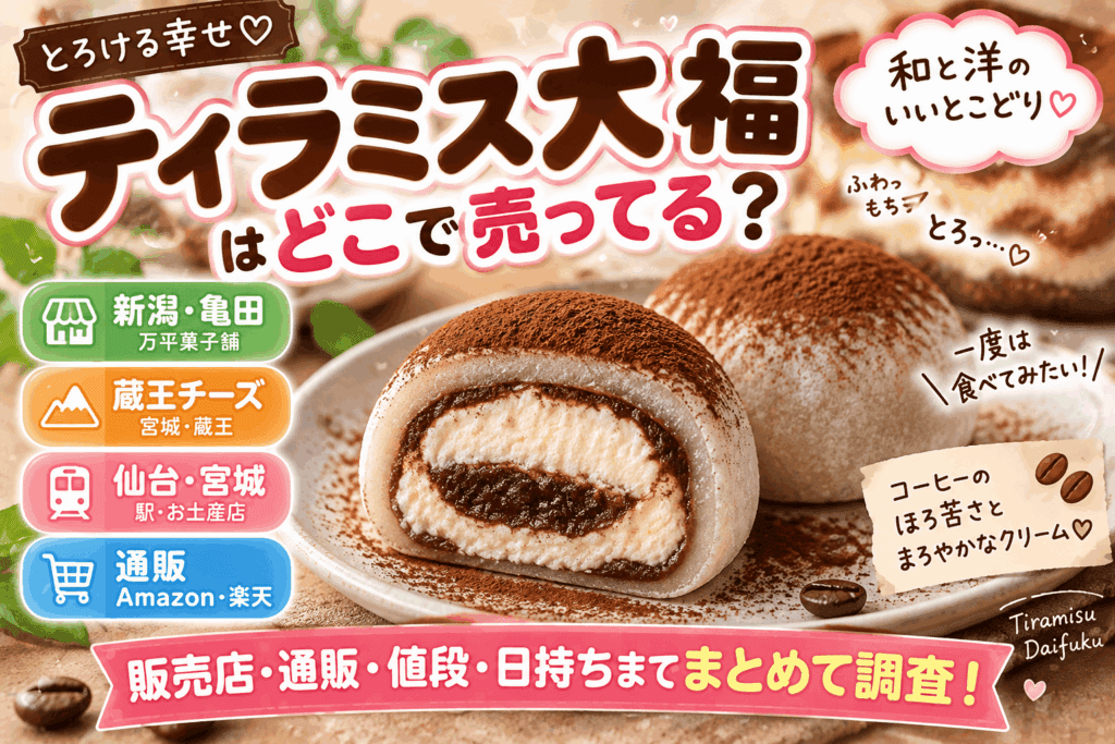ティラミス大福はどこで売ってる?新潟・蔵王・仙台の販売店や通販を調査【2026】