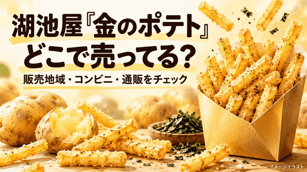 湖池屋「金のポテト」はどこで売ってる？コンビニ・スーパーの販売地域と通販まとめ